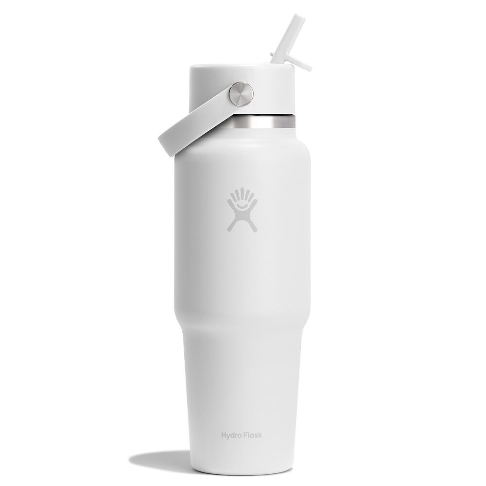 Hydro Flask Wide Flex Straw Travel Bottle 32oz, Tonal White