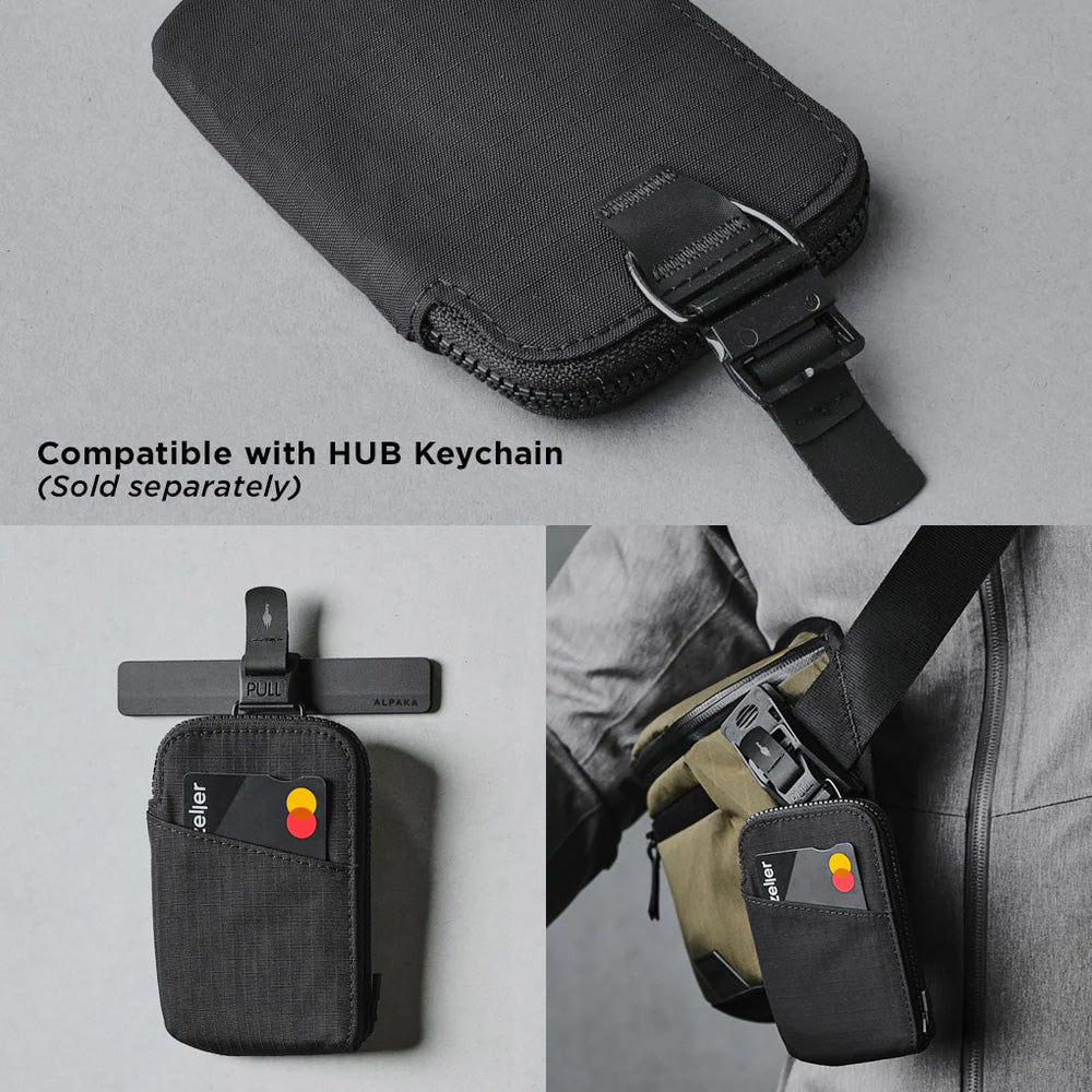 ALPAKA Zip Card Pouch Axoflux 210D, Grey