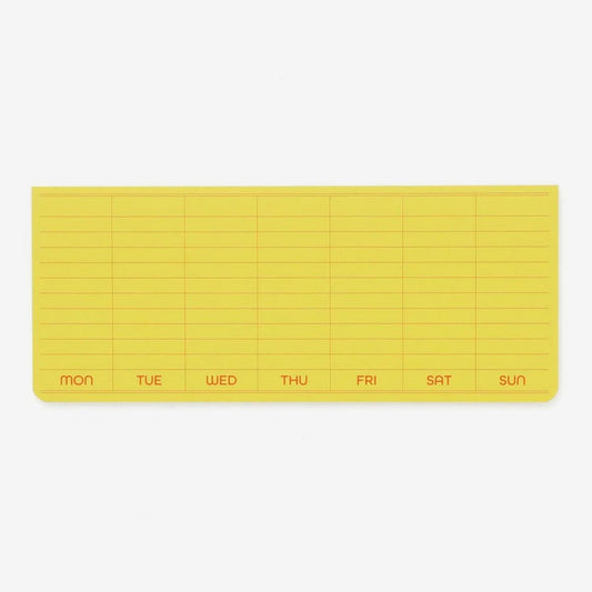 Hightide Penco Sticky Memo Pad Weekly, Yellow