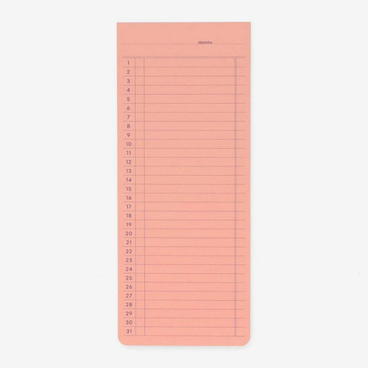 Hightide Penco Sticky Memo Pad Monthly, Pink