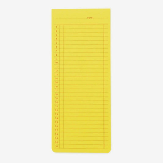 Hightide Penco Sticky Memo Pad Monthly, Yellow
