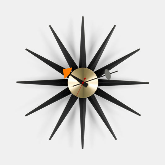 Vitra Sunburst Clock, Brass